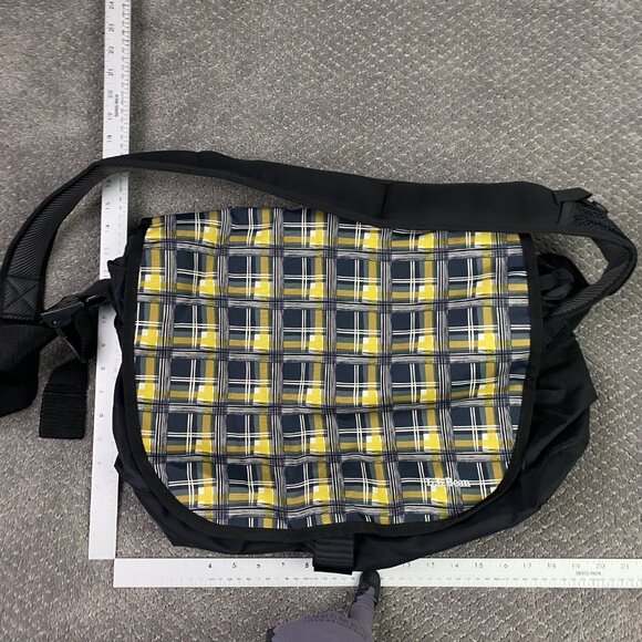 LL Bean Messenger Bag Women's Yellow Black Crossbody Shoulder Laptop Strap - Picture 3 of 8